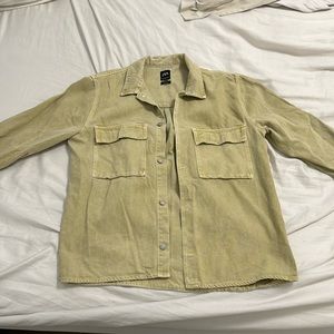 BEIGE DENIM/SHIRT JACKET RELAXED FIT